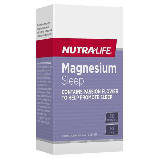 Buy Nutra Life Magnesium Sleep 30 Capsules Online Chempro Chemists
