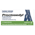 Proctosedyl Suppository 5mg 12 Pack NOT AVAILABLE FOR SHIPPING. WITHIN QLD ONLY