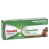 Panadol Children Chewable Tablets 3 Plus Years Cherry Flavour 24 Tablets