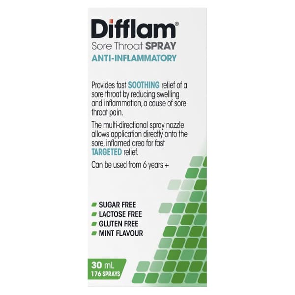 Buy Difflam Sore Throat Spray 176 Sprays 30ml Online