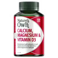 Natures Own Calcium Magnesium And Vitamin D3 120 Tablets