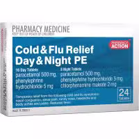 Pharmacy Action Cold and Flu Relief Day and Night PE 24 Tablets
