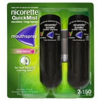 Nicorette QuickMist SmartTrack Nicotine Cool Berry Mouthspray Duo Pack 2 x 150 Sprays