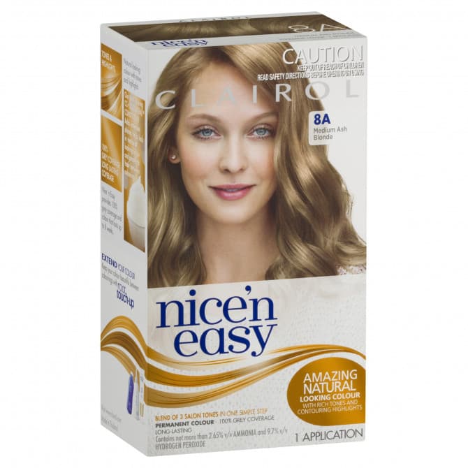 Buy Clairol Nice N Easy 8A Medium Ash Blonde Online | Chempro Chemists