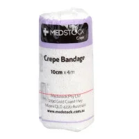 Medstock Light Crepe Bandage With Elastic Clips 10cm x 4m 1 Piece
