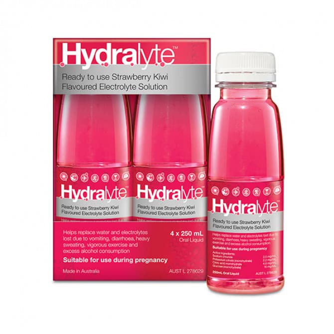 Buy Hydralyte Ready to Use Electrolyte Solutions Strawberry Kiwi 250ml