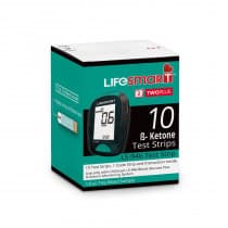 LifeSmart Two Plus Ketone Test Strips (For LS-946) 10 Strips