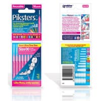 Piksters Interdental Brushes Size 00 Pink 10 Pack