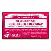 Dr. Bronners Pure Castile Bar Soap Rose 140g