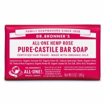 Dr. Bronners Pure-Castile Bar Soap Rose 140g