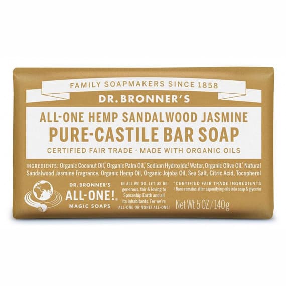 Dr. Bronners Pure Castile Bar Soap Sandalwood Jasmine 140g