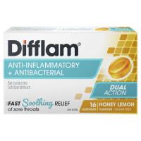 Difflam Sore Throat Lozenges Honey And Lemon 16 Lozenges
