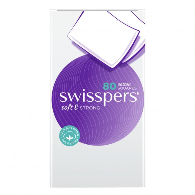 Buy Swisspers Cotton Squares 80 Packs Online Chempro Chemists