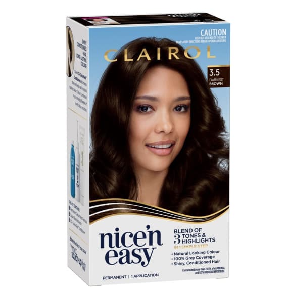 Clairol Nice 'n Easy 3.5 Darkest Brown Hair Colour Online at Chempro Online