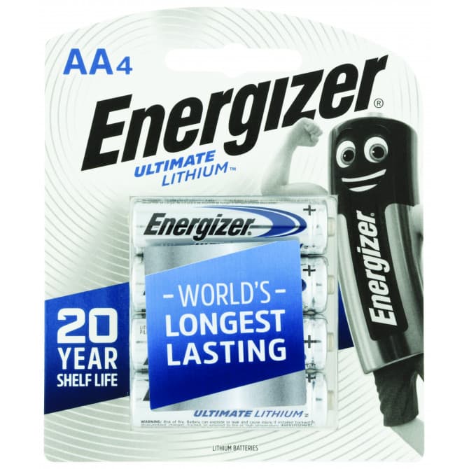 Buy Energizer Ultimate Lithium AA Batteries 4 Pack Online