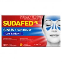 Sudafed Pe Sinus Day & Night Tabs 24