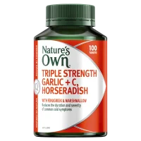 Natures Own Triple Strength Garlic Plus C Horseradish 100 Tablets