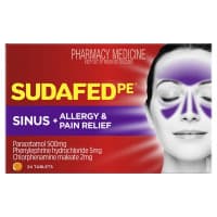 Sudafed PE Sinus Allergy and Pain 24 Tablets