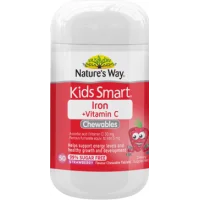 Natures Way Kids Smart Iron + Vitamin C Chewable 50 Tablets