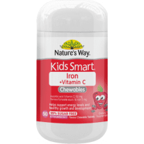 Natures Way Kids Smart Iron + Vitamin C Chewable 50 Tablets