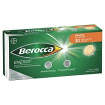 Berocca Energy Orange 30 Effervescent Tablets