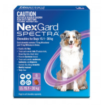 Nexgard Spectra Chewables For Large Dogs 15.1 - 30kg - Purple 6 Pack