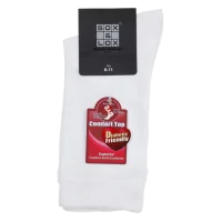 Sox and Lox Mens Diabetic Friendly Comfort Top Socks White Size 6 to 11