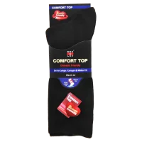 Sox And Lox Mens Business Diabetic Friendly Extra Large Socks Black Size 11 to 14