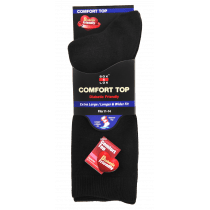 Sox & Lox Mens Business Diabetic Friendly (Extra Large) Socks Black (Size 11 - 14)