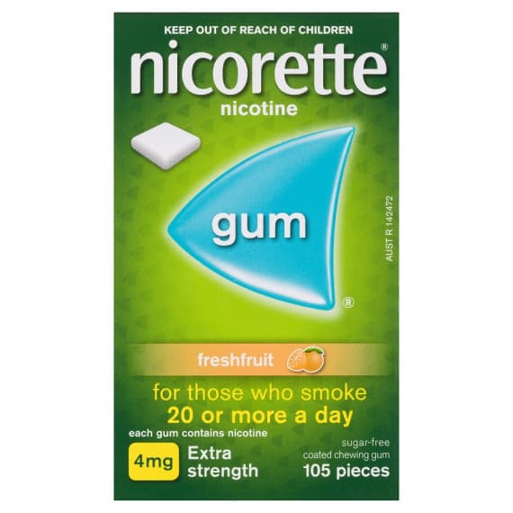 Nicorette Nicotine Gum Fresh Fruit 4mg 105 Pieces