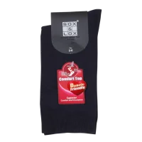 Sox and Lox Ladies Diabetic Friendly Comfort Top Socks Black Size 2 to 8