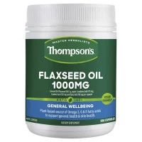Thompsons Gel Free Flaxseed Oil 1000mg 200 Capsules