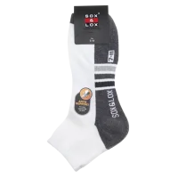Sox & Lox Mens Sports Cushioned Anklet (Arch Support) Socks White/Cool Grey (Size 7 - 11)