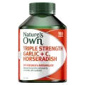 Natures Own Triple Strength Garlic Plus C Horseradish 150 Tablets