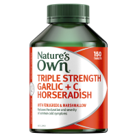 Natures Own Triple Strength Garlic Plus C Horseradish 150 Tablets
