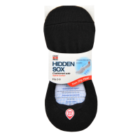 Sox and Lox Ladies Sports Cushioned Hidden Socks Black Size 3 to 9