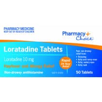 Pharmacy Choice Loratadine 50 Tablets