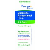 Pharmacy Choice Children Paracetamol 1 To 5 Years 200ml