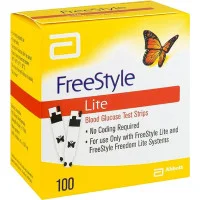 Abbott Freestyle Lite Blood Glucose Test Strips 100 Strips