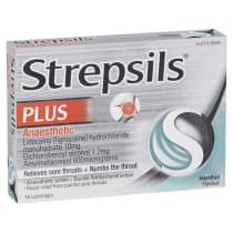 Strepsils Plus Anaesthetic 16 Lozenges 