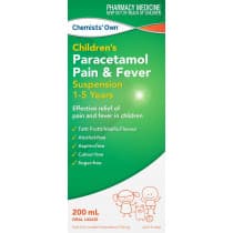 Chemists Own Children Paracetamol 1 - 5 Years Suspension 200ml