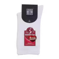 Sox & Lox Ladies Diabetic Friendly Comfort Top Socks White (Size 2 - 8)