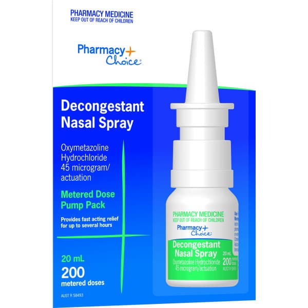 Buy Pharmacy Choice Decongestant Nasal Spray Pump 20ml Online Chempro