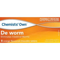 Chemists Own De Worm Chewable 6 Tablets