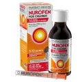Nurofen Children 5 To 12 Years Pain and Fever Relief Concentrated Liquid 200mg/5mL Ibuprofen Strawberry 200ml