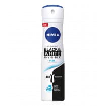 Nivea Invisible For Black & White Pure Aerosol Spray Deodorant 150ml