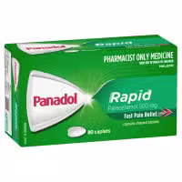 Panadol Rapid for Pain Relief Paracetamol 500mg 80 Caplets S3