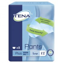 Tena Pants Plus Large 8 Pack