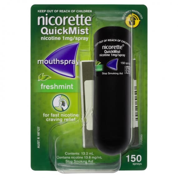 Nicorette Nicotine QuickMist Fresh Mint Spray 150 Sprays