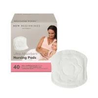 New Beginnings Disposable Bamboo Nursing Pads 40 Pcs